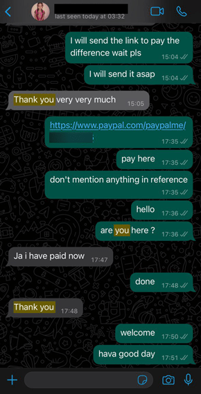 TwitIPTV customer WhatsApp review 4
